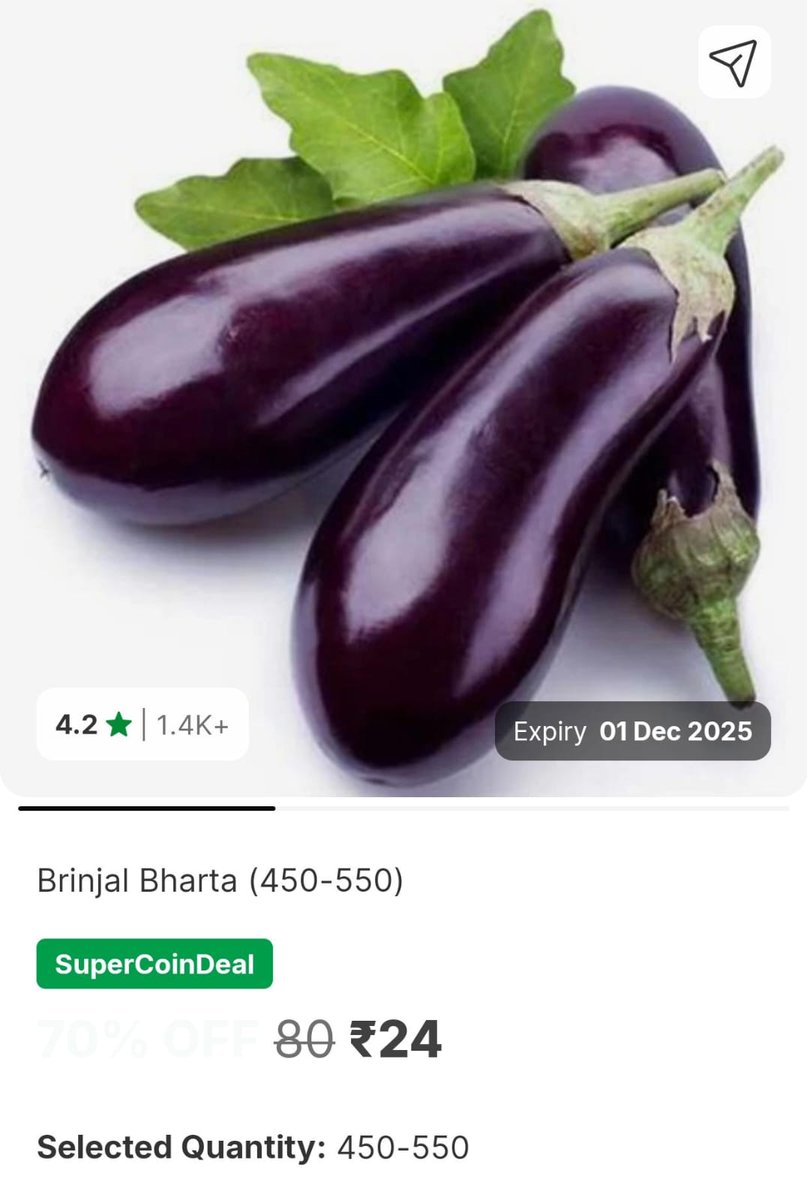 ocjain4's tweet image. यह है बैगन और गोभी का आज का रेट फ्लिपकार्ट से। कोई भी सामान इतना महंगा नहीं जितना कांग्रेस वाले बता रहे।
लग रहा सोनिया राहुल के घर सब्जी लाने वालों को भी गांधी परिवार की तरह भ्रष्टाचार की आदत लग चुकी है जो इतना ज्यादा रेट बता रहे।
राहुल बाबा खाली ही बैठे है। खुद मंडी से जाके खरीद…