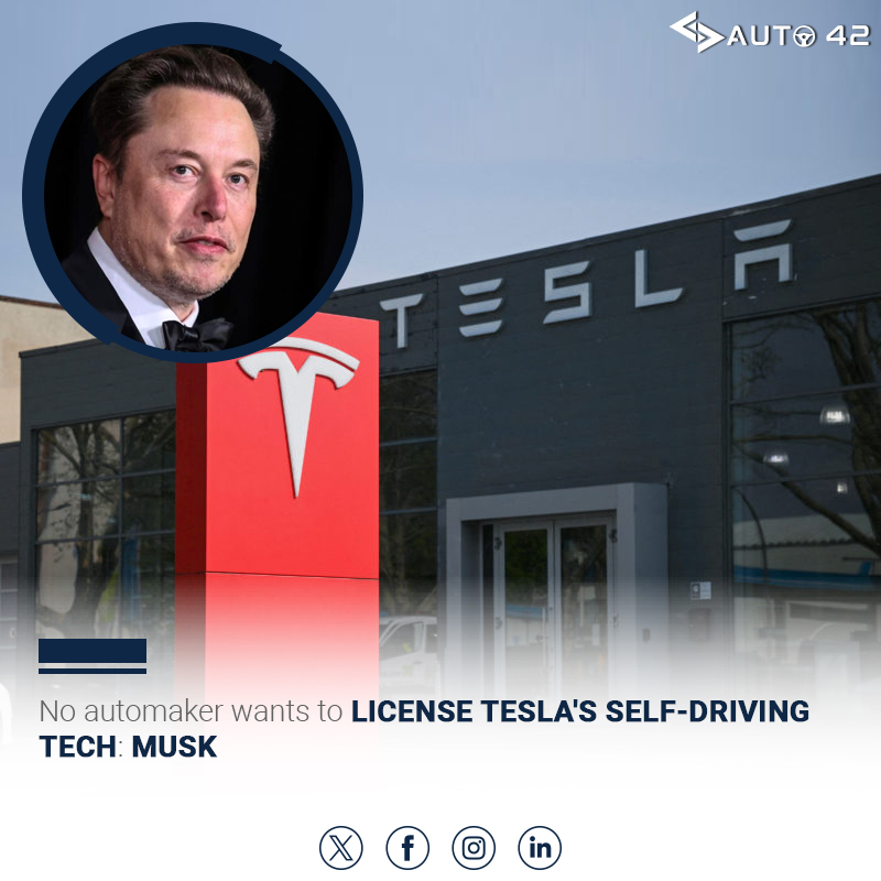 Auto42india's tweet image. Elon Musk says no automaker wants to license Tesla’s FSD, despite his offers. Ford’s CEO even called Waymo better.

#ElonMusk #TeslaFSD #AutonomousDriving #Ford #JimFarley #Waymo #TechNews #Auto42 #AutomobileNews