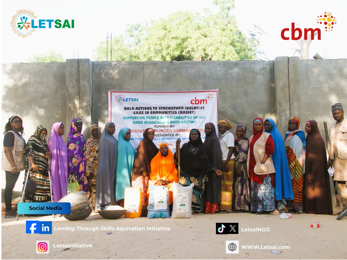 LetsaiNgo's tweet image. 𝗘𝗺𝗽𝗼𝘄𝗲𝗿𝗶𝗻𝗴 𝗣𝗲𝗿𝘀𝗼𝗻𝘀 𝗪𝗶𝘁𝗵 𝗗𝗶𝘀𝗮𝗯𝗶𝗹𝗶𝘁𝗶𝗲𝘀 𝗧𝗵𝗿𝗼𝘂𝗴𝗵 IGA, Basic business and Book Keeping
Under the 𝗕𝗔𝗦𝗜𝗖𝗖 Project
#PWDInclusion 
#EconomicEmpowerment 

@UNICEF_Nigeria
@UN
@UNWomenWatch