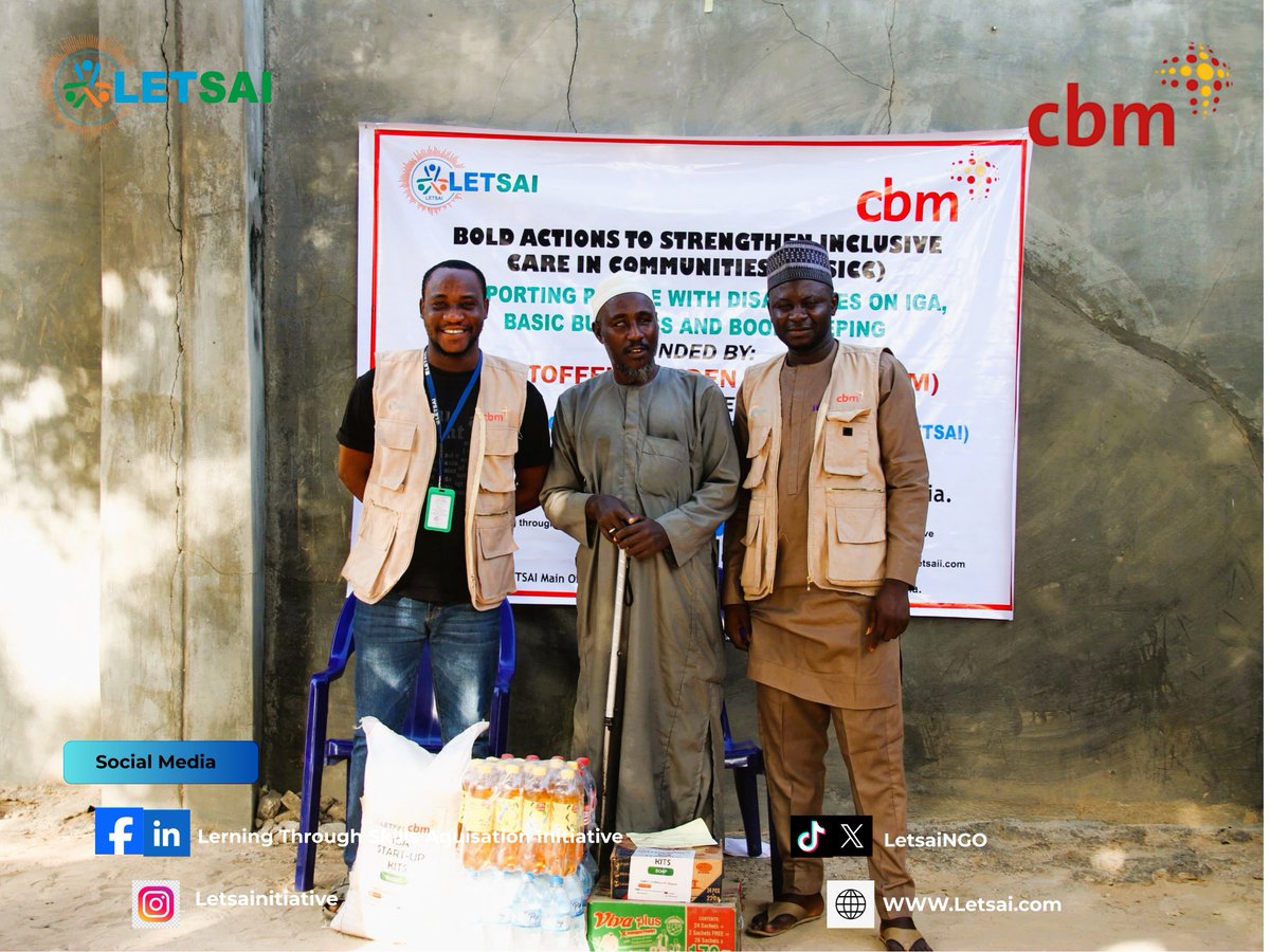 LetsaiNgo's tweet image. 𝗘𝗺𝗽𝗼𝘄𝗲𝗿𝗶𝗻𝗴 𝗣𝗲𝗿𝘀𝗼𝗻𝘀 𝗪𝗶𝘁𝗵 𝗗𝗶𝘀𝗮𝗯𝗶𝗹𝗶𝘁𝗶𝗲𝘀 𝗧𝗵𝗿𝗼𝘂𝗴𝗵 IGA, Basic business and Book Keeping
Under the 𝗕𝗔𝗦𝗜𝗖𝗖 Project
#PWDInclusion 
#EconomicEmpowerment 

@UNICEF_Nigeria
@UN
@UNWomenWatch