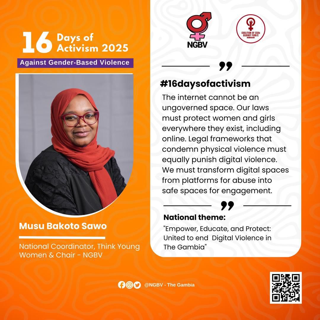 As we step into the 16 Days of Activism, we echo Musu’s powerful words, “Legal frameworks that condemn physical violence must equally punish digital violence”. 
This is a reminder that It is not enough to end violence in our homes and on our streets