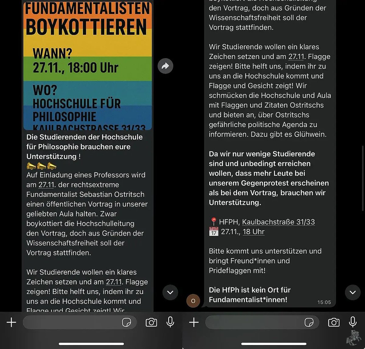 Hier werden, wieder einmal, alle Grenzen des Anstandes überschritten. <a href="/ebmuc/">Erzbistum München & Freising</a> &amp; <a href="/hfph_muc/">HFPH München</a> Was ist hier los? Hier wird es hoffentlich eine öffentliche Entschuldigung Ihrerseits  an <a href="/vernunftrausch/">Sebastian Ostritsch</a> geben. Unfassbar. Aber klar - #CancelCulture gibt es nicht