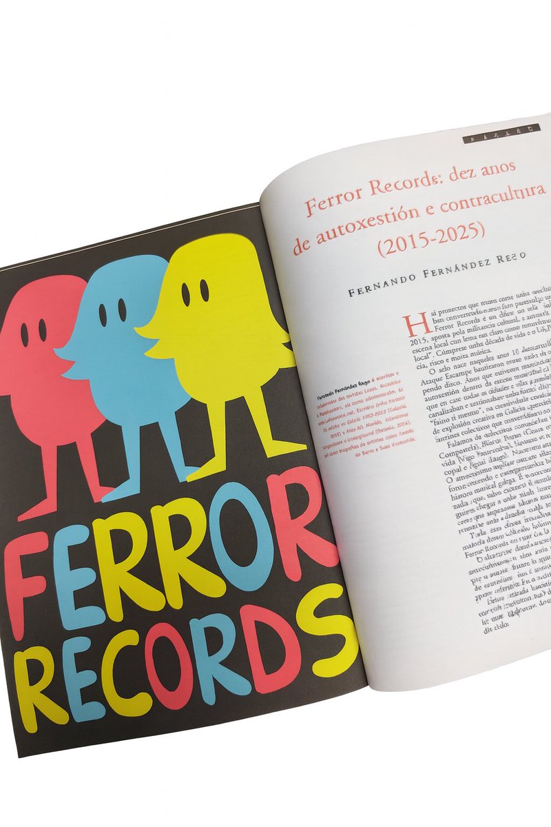 Na revista Grial (Editorial Galaxia) deste trimestre inclúo o artigo "Ferror Records: Dez Anos de Autoxestión e contracultura (2015-2025). 

<a href="/FerrorRecords/">Ferror Records</a> <a href="/EdGalaxia/">Editorial Galaxia</a>  @loseternosoficial #andresdobarro <a href="/Frikineka/">Andrea Lapique</a>