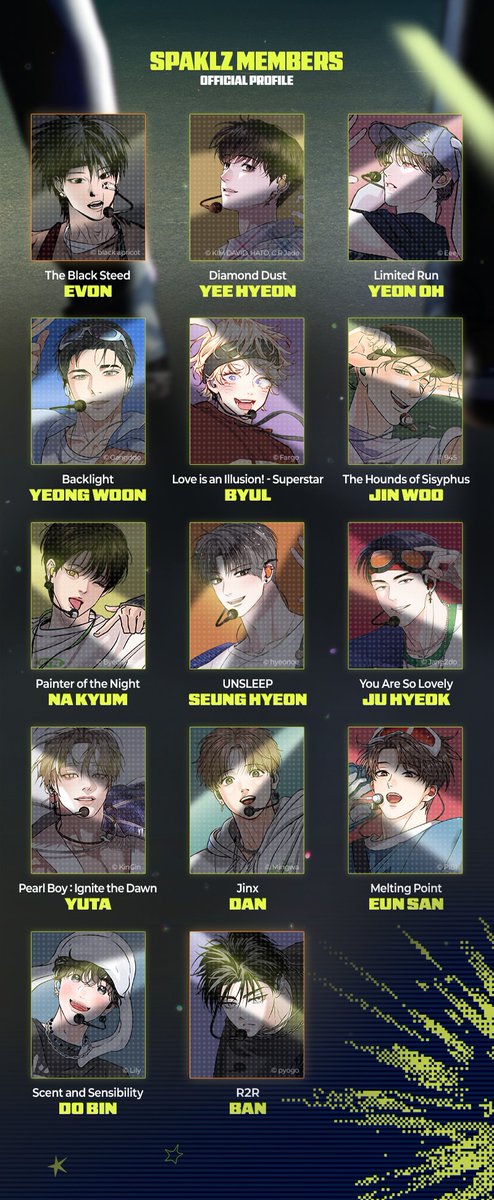 Lezhin 2026 Season's Greetings SPAKLZ 🎤 Calendar Postcard