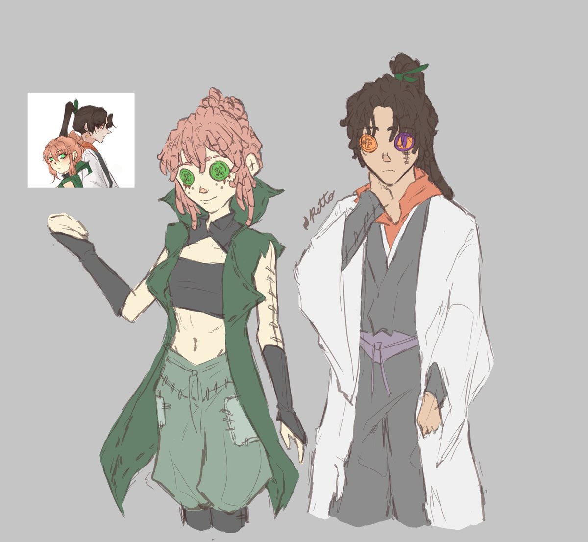 ArtRetto's tweet image. Oomf forced me to draw my main ocs in the idv artstyle

#identityv #idv #idvoc #originalcharacter #oc