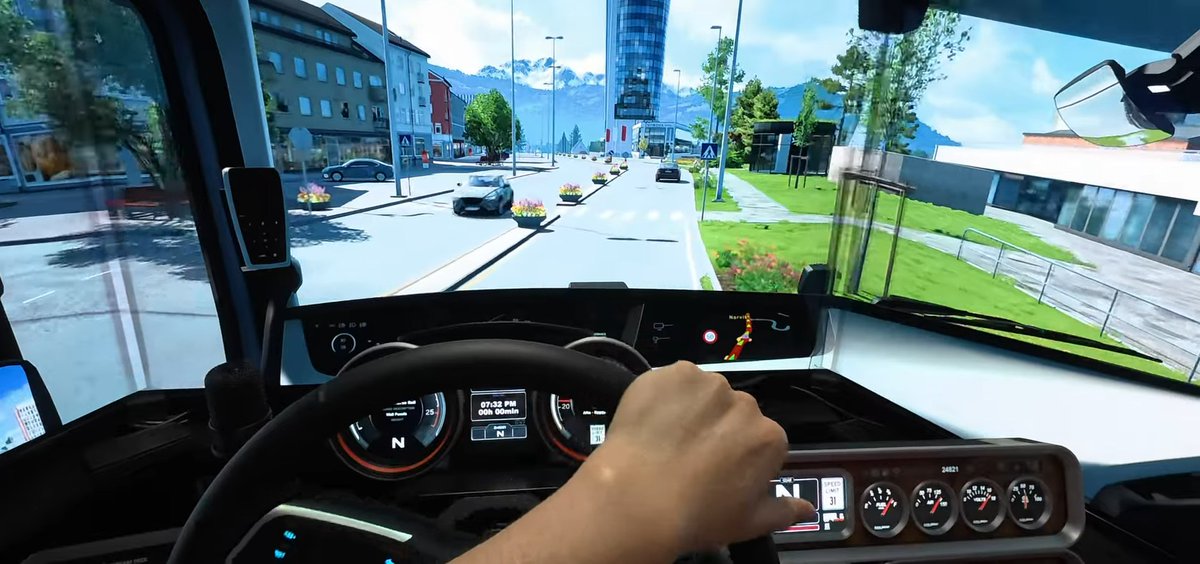 SCSsoftware's tweet image. Not gonna lie, we’re jealous of this setup 😍

Join our good friend @dasimsimma as he takes a drive through our upcoming Nordic Horizons DLC for Euro Truck Simulator 2 which releases tomorrow! 🙌

Watch his video here: youtube.com/watch?v=RZ13eg…