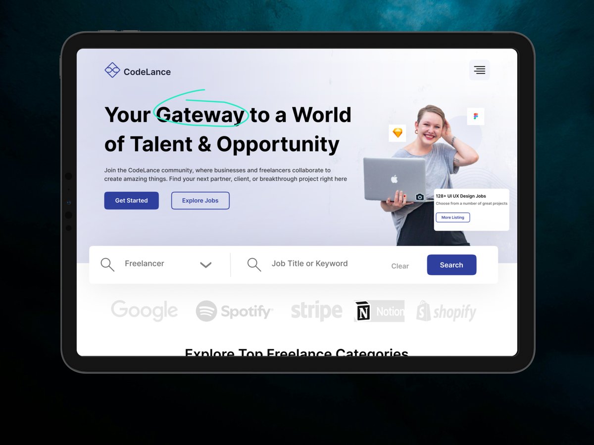 Dayoaademola's tweet image. Just shipped my #CodeLance case study!

Researched top freelance platforms to design a fully responsive site (desktop → tablet → mobile).

Big step in my #UX design journey.

you can view on my behance behance.net/Dayoaademola

#ProductDesign #ResponsiveDesign #figma