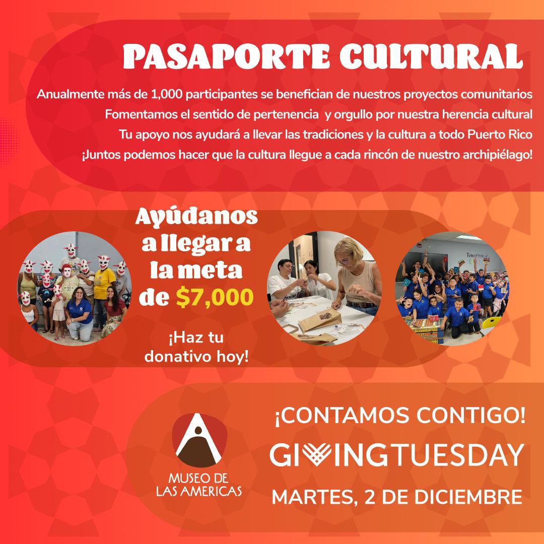 Necesito nos ayudes a completar un meta para seguir apoyando a nuestros niños en Puerto Rico, a través del Museo De Las Américas.
DONA HOY la cantidad que puedas: 
👉🏻 neddie.co/nonprofit/muse…
Gracias
#GivingTuesdaycampaign #givingback #apoyocomunitario