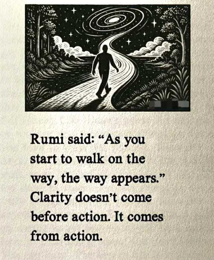 IMADIL_Muzammil's tweet image. Clarity isn’t found, it’s created. 

The path feels blurry not because it’s missing, but because we haven’t taken the first step.

You understand life by living it. You find direction by moving forward.
Trust yourself. Start. Step by step.

#DeepThoughts #GrowthMindset