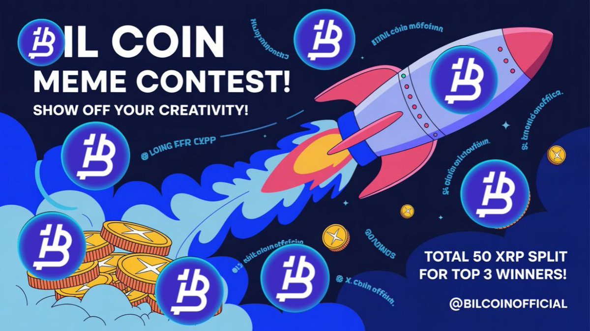 BilCoinofficial's tweet image. 🚀 BIL Coin Meme Contest! 🚀

Hey BIL fam! Show off your creativity with epic memes about BIL Coin – our XRPL powerhouse!

Prizes: Total 50 XRP split for top 3 winners! 🏆  
- 1st: 25 XRP  
- 2nd: 15 XRP  
- 3rd: 10 XRP  

Rules: 
- Create a meme and post it on X  
- Tag…