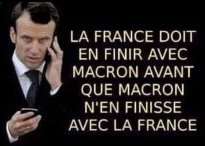 Fleurmoreli's tweet image. LA FRANCE DOIT EN FINIR AVEC MACRON
AVANT QUE 
MACRON N&apos;EN FINISSE AVEC LA #FRANCE 🇫🇷

#Macron