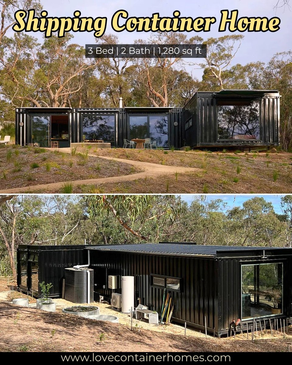 LCH_studios's tweet image. Would you live in a house built out of shipping containers? Rate this one on a scale of 0-10.  Visit us at lovecontainerhomes.com for container house plans and designs.
#architecture #shippingcontainer #containerhome #containerhouse #house #prefab