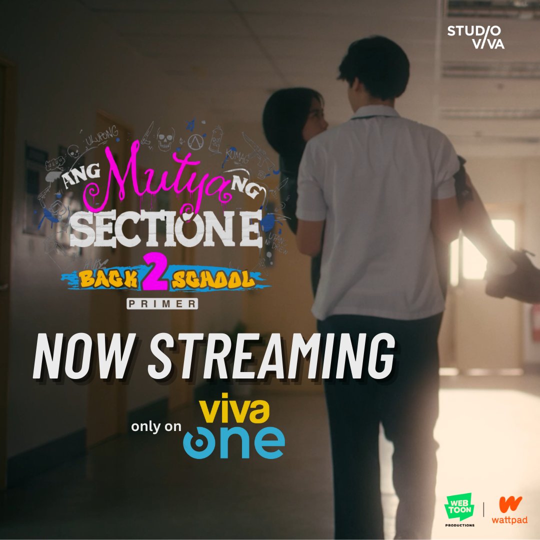 StudioVivaPH's tweet photo. Mga Klasmeyts, streaming na ang #AMNSEBack2School! 💕

Subaybayan na ang kilig moments ng #JayFer at preparation ng buong cast for book 2 (The Dark Side)

ANG MUTYA NG SECTION E: BACK 2 SCHOOL — PRIMER now streaming only on Viva One.
#StudioViva https://t.co/TFl9DBv8HU