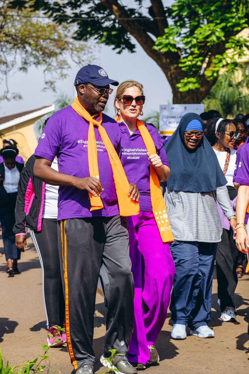 EricTK2018's tweet image. “Strength is not about dominance but about dignity. It is not about violence, but it is about solidarity.” - @1ZuluLeonard, the @UNinUganda UN Resident Coordinator for Uganda, during the #StrideforChange walk and #16DaysofActivism launch @Makerere 

#EndDigitalViolence