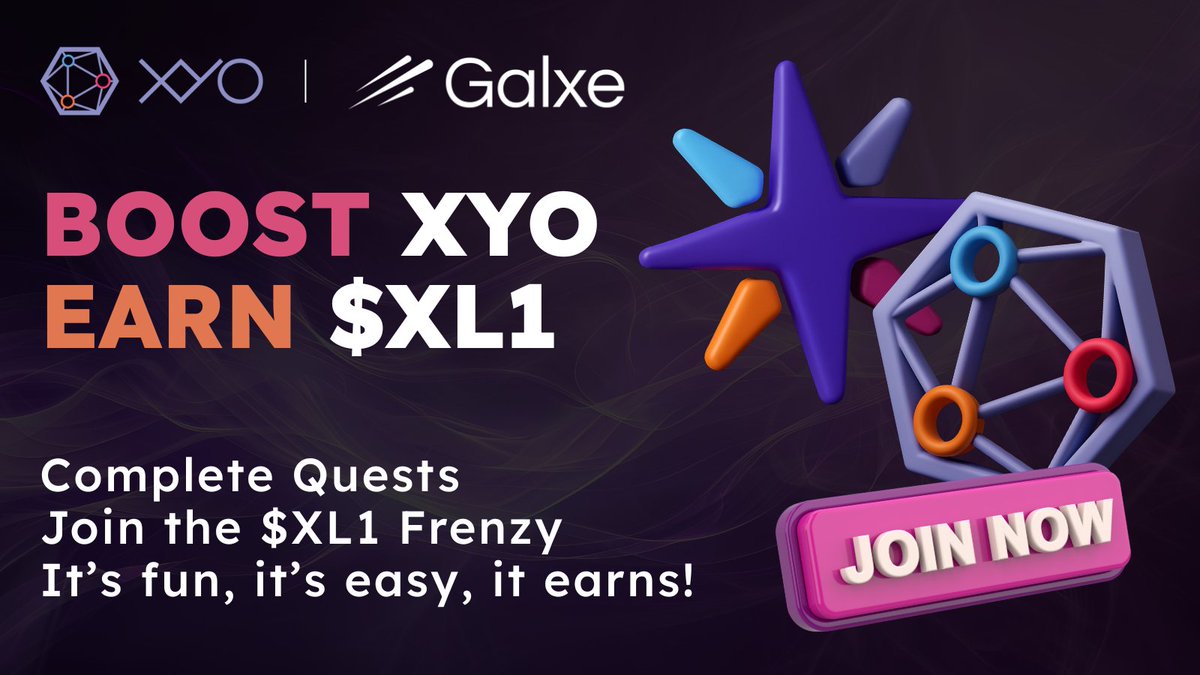 If you love <a href="/coin_with_us/">COIN</a>, or want to have some fun earning crypto, then you need to check out XYO's campaigns powered by <a href="/GalxeQuest/">Galxe Quest</a>! We're giving away 75m $XL1, the token that joins $XYO and powers XYO Layer One.

JOIN NOW 👉 app.galxe.com/quest/xyo/

Some of the ways you can