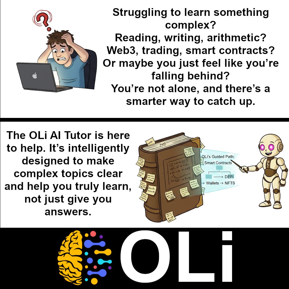 🧠Not all brains learn the same. When one-size-fits-all fails, it’s time for something smarter.

The OLi AI Tutor makes complex topics clear and personalized:
✅ Guided learning paths
✅ Simplified explanations
✅ Practical understanding
✅ Built for real learners

Learn more