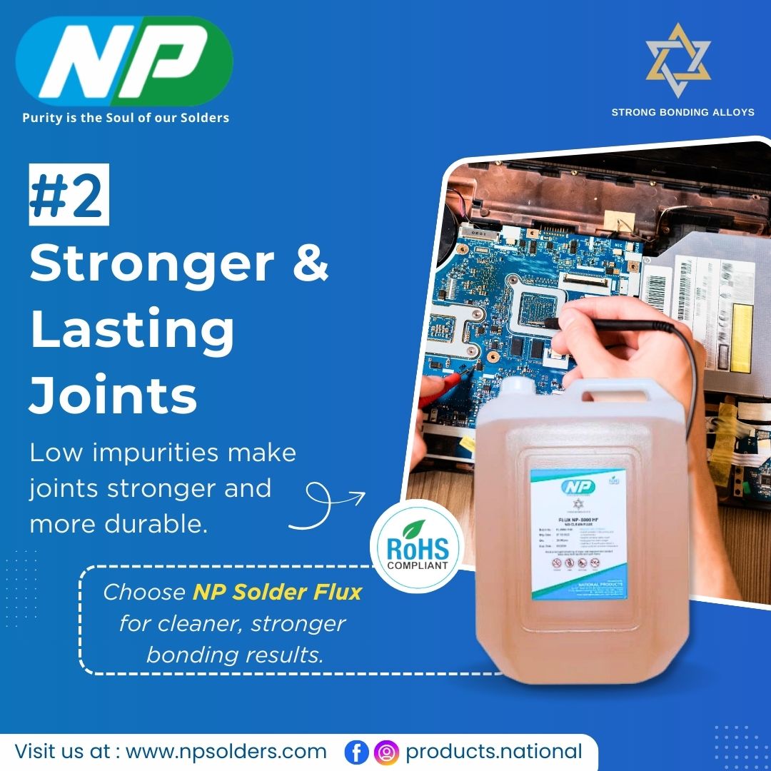 NationalPr80407's tweet image. High-Purity NP Solders deliver better conductivity, stronger joints &amp;amp; smooth, consistent flow for reliable electronic performance.
🔗 npsolders.com
 | 📞 +91-7827049719 | #NPSolders #HighPuritySolder #PCBAssembly #MakeInIndia