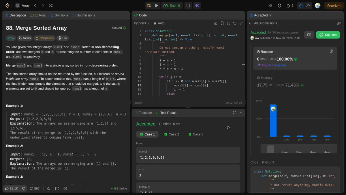 oddava's tweet image. solved 4 more easy problems related to arrays today

〽️progress: 88/100

#leetcodeprogress #LeetCode #leetcodedaily