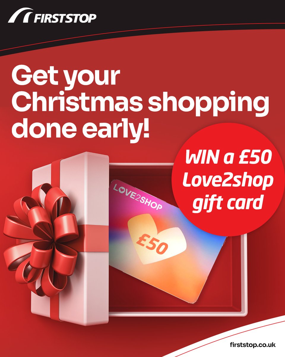 FirstStopTyreUK's tweet image. Christmas is coming and we&apos;re here to help you get ahead.

Enter to win a £50 Love2shop gift card and start ticking off your shopping list early.

To enter:

- Like this post
- Comment what&apos;s on your Christmas wishlist
- Make sure you&apos;re following us

Competition ends 5th…