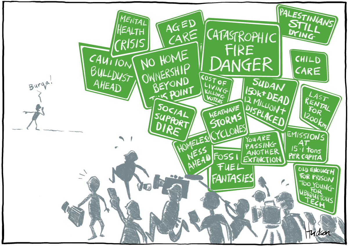 phudsonink's tweet image. Signs of the time #auspol #msm ko-fi.com/hudsoncartoons