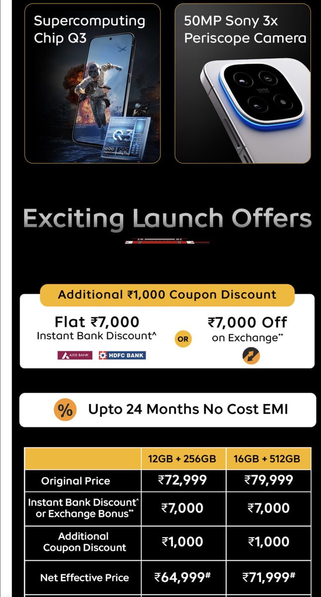 geekyranjit's tweet image. iQOO 15 that comes with the latest Snapdragon 8 Elite Gen 5 processor was launched officially in India today amzn.to/44vutNm

What do you feel about the same?