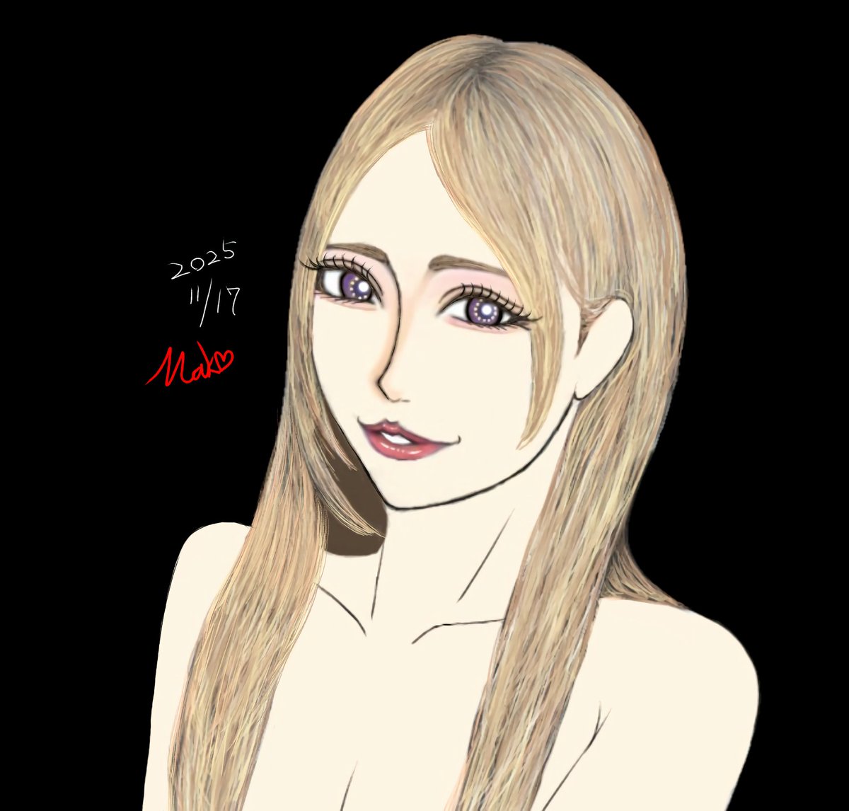 8makomakota8's tweet photo. 今月は2枚です。
ありがとう。
1年以上ぶりに描きました🙇‍♀️
描いてて楽しかったです☺
#今月描いた絵を晒そう 
1年以上Xを放置してたのに
暖かく迎えて下さった方々、
新たにフォローして下さった方々、
お久しぶりの方々、
ありがとうございます。
感謝しかありません。
ありがとう。 https://t.co/4vM5x4FHUG