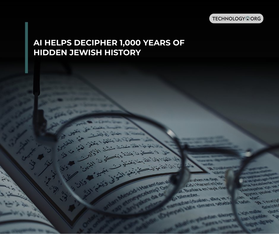 TechnologyOrg's tweet image. Wow! Initiative in Israel aims to unlock centuries of untold stories from the Cairo Geniza by deploying artificial intelligence to read medieval manuscripts that have languished in obscurity for generations

Full article: technology.org/2025/11/26/ai-…
 
#history #israel #ai #aitech