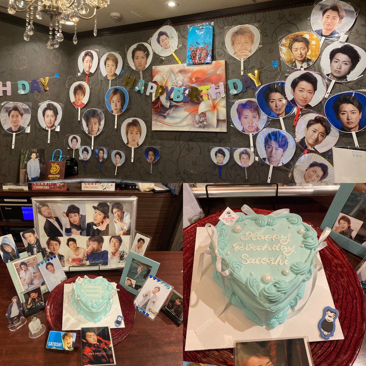 kebi01's tweet photo. 智くんの45歳のお誕生日をお智達とお祝いしてきました🎊

毎年恒例の飾り付けに今年は若智ｸﾝの団扇も仲間入り
ケーキはハート🩵
みんなと楽しい過ごしてきました
次回は6月に解放記念会しようって話してたよ😉
僕のファンの子はその日が待ち遠しいよね💙

#大野智誕生祭
#大野智さんが大好きです https://t.co/nYdUfcd5o3