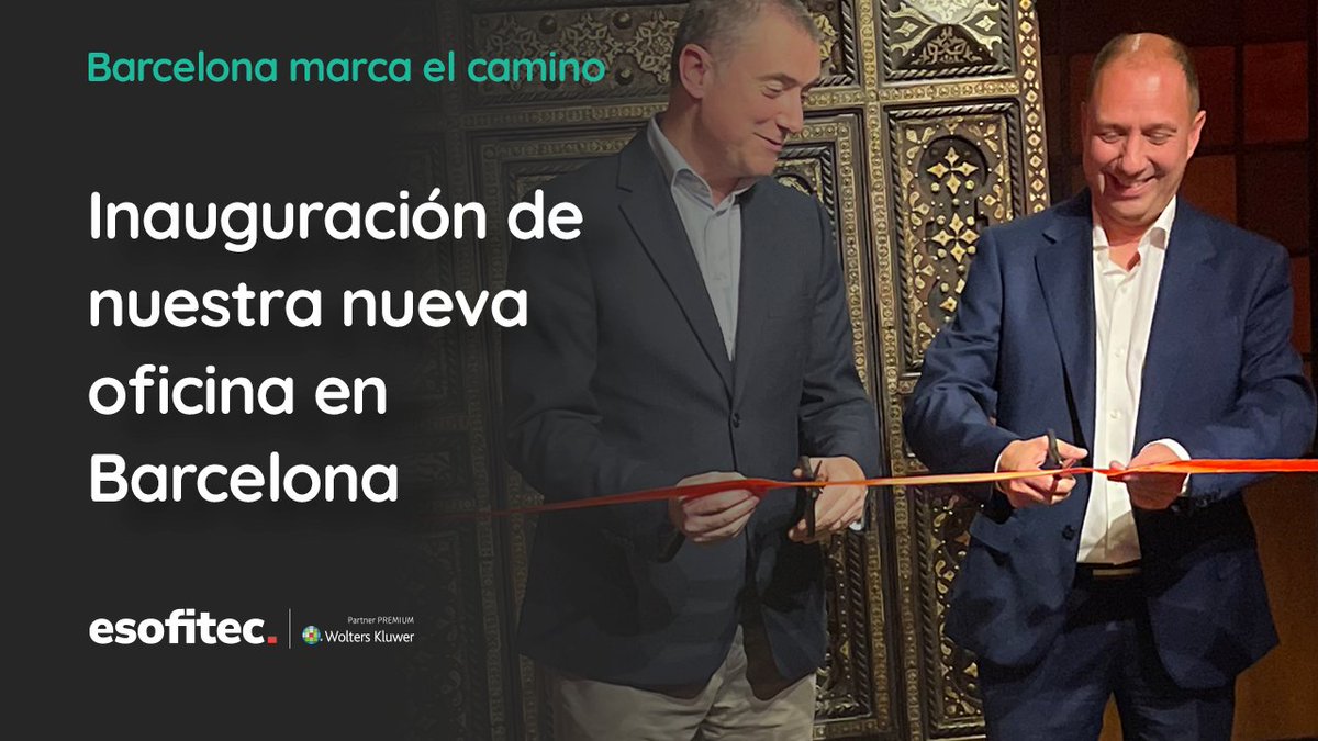 📍 Inauguramos oficialmente nuestra nueva sede en #Barcelona.
🚀 Un paso decisivo en nuestra expansión que refuerza nuestro compromiso principal: crecer para ofrecerte las mejores soluciones.
🤝 Gracias a todos por hacerlo posible. 
🎬 Vídeo: esofitec.com/esofitec-softw…