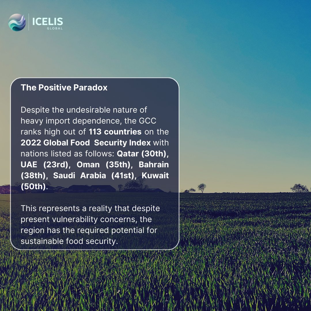 icelisglobal's tweet image. Food security in the GCC.

Beyond being a key aspect of #sustainability conversations and a focal point for regional development, food security remains essential as countries in the #GCC refocus efforts on reducing food import percentages.

However, looking past import…