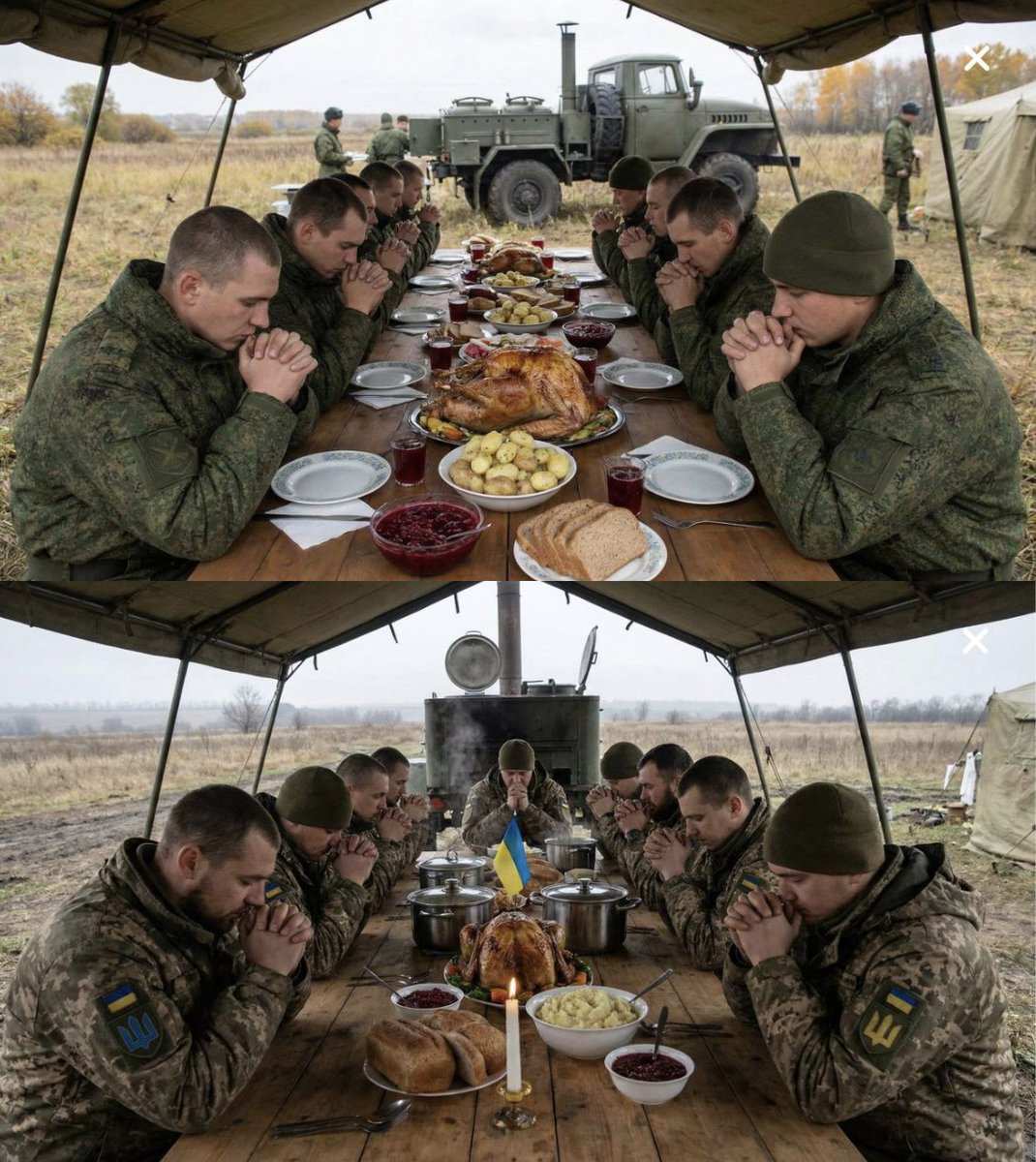 Осознайте эту простую мысль:

Наши и украинские войны уже четвертый год будут отмечать День Благодарения не у себя дома с семьей, а на фронте