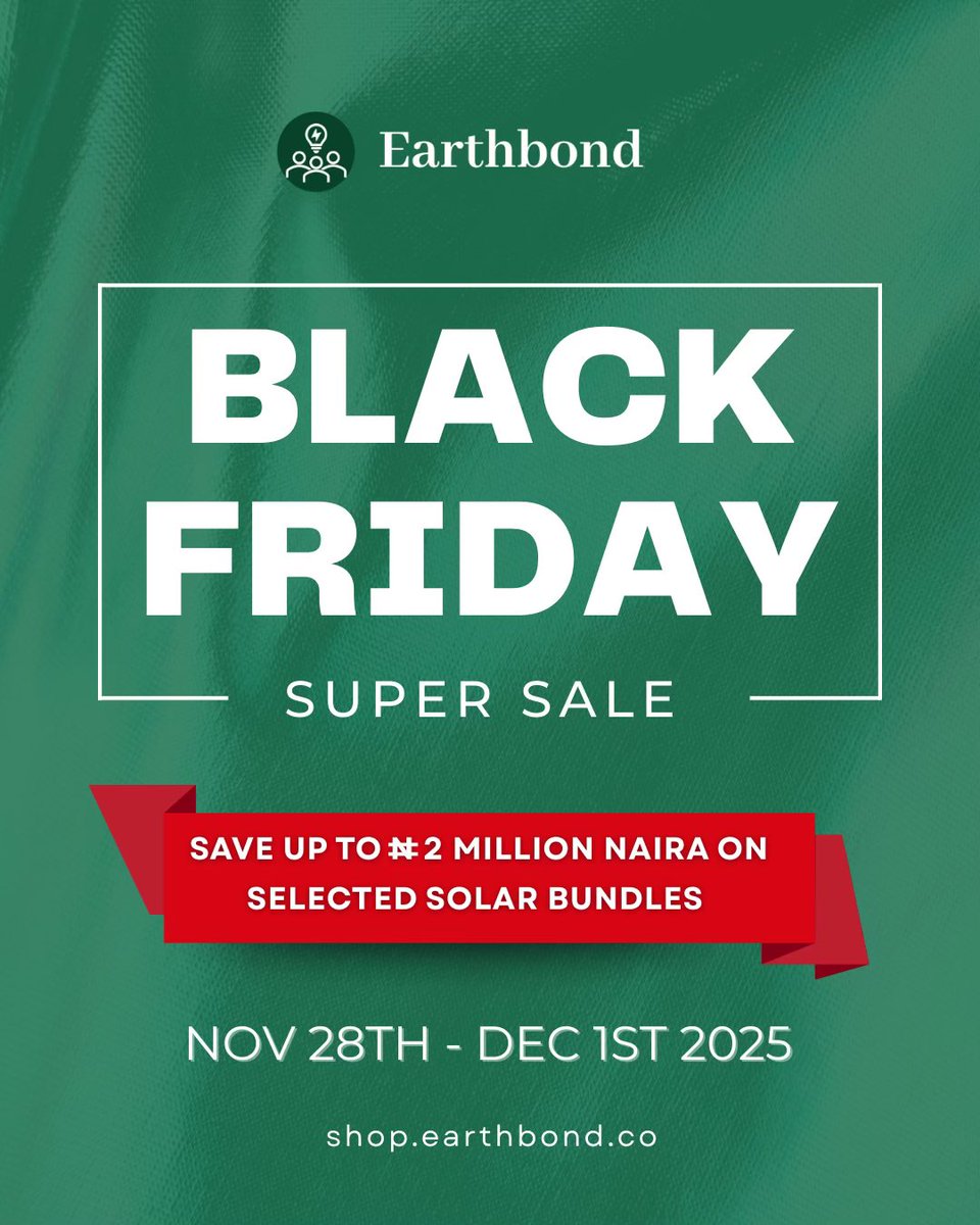 earthbondco's tweet image. ⏳Less than 48 hours to go! 

Lights on. Price down. ☀️

Our Black Friday solar deals drop this Friday, November 28th. Stay tuned and save big with Earthbond!

#solarpanelsystem #solarinverter #solarsales