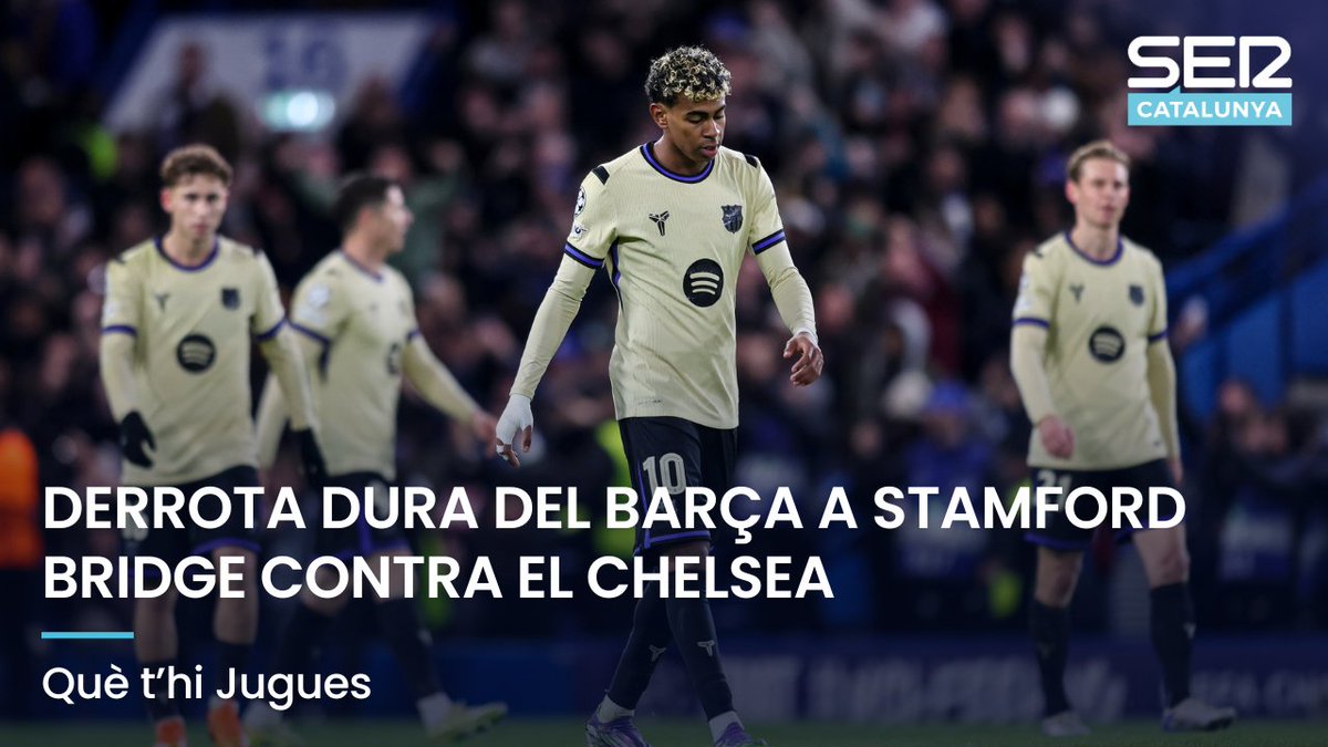 📹 Segueix EN DIRECTE el #QuèThiJugues amb Sique Rodríguez i @lluisflaquer!

💥👀 Derrota dura del Barça a Stamford Bridge contra el Chelsea, l'anàlisi de <a href="/JofreM11/">Jofre Mateu Gonzalez</a> i <a href="/lluiscarreras7/">lluiscarreras7</a>, un cafè amb <a href="/rbesac/">Ramon Besa</a> i entrevista a André Cury

🔗 youtube.com/watch?v=DhdyLW…