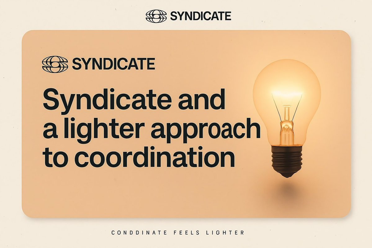 Prospee7's tweet image. If you want to see where Ethereum is actually heading, look at how Syndicate is redesigning coordination.

The more time I spend with @syndicateio the clearer it becomes why people are calling it a foundational layer in Ethereum’s scaling future. Its architecture doesn’t just…