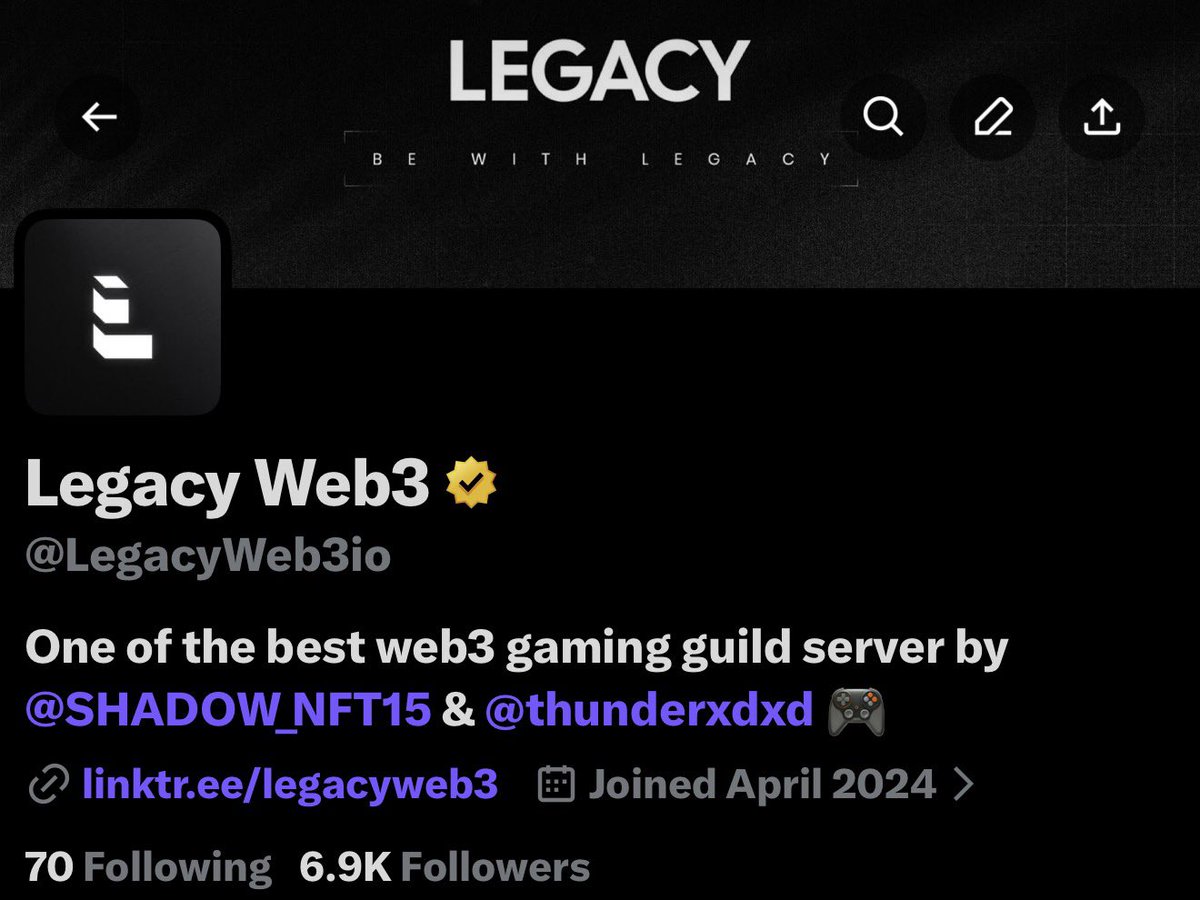 LegacyWeb3io's tweet image. new checkmark, who dis?