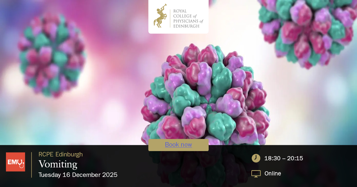 Bookings are now open for our Evening Medical Update on Vomiting – 16 December. More info and full programme here: rcpe.ac.uk/events/vomiting #rcpeEMU