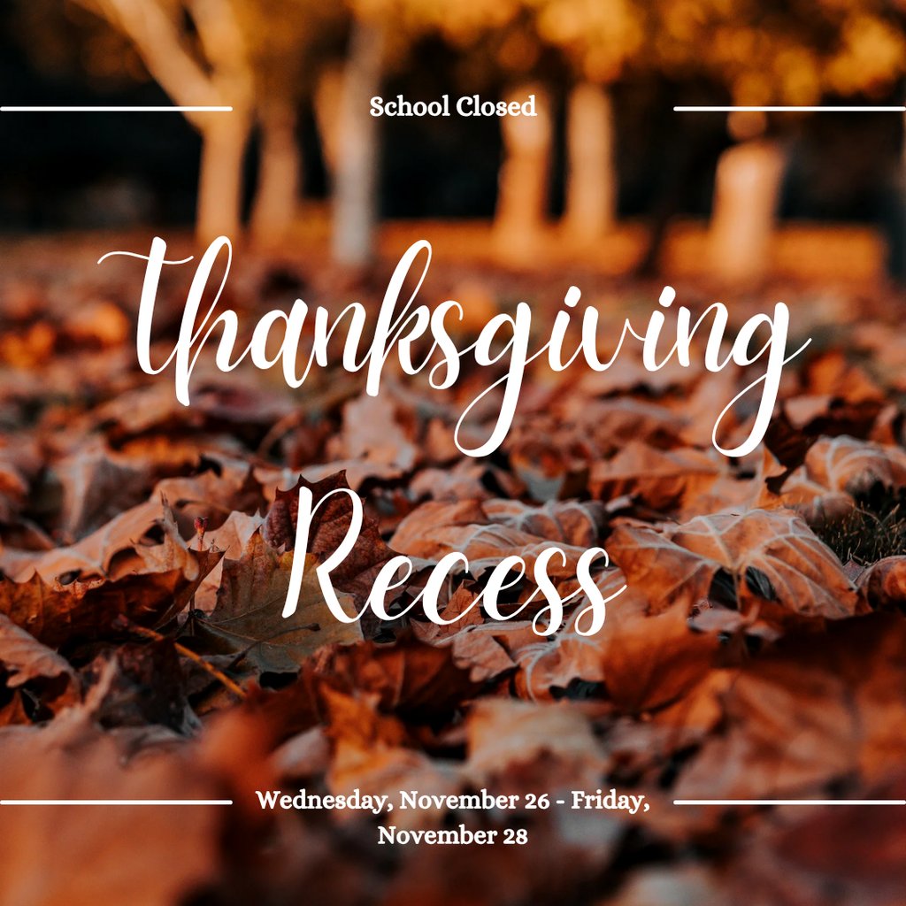 HFLCSD's tweet image. 📅 Thanksgiving Recess
🗓️ Wednesday, Nov. 26 – Friday, Nov. 28
All HF-L schools closed.
🦃 Have a wonderful holiday! 💛🖤 #WeAreHFL