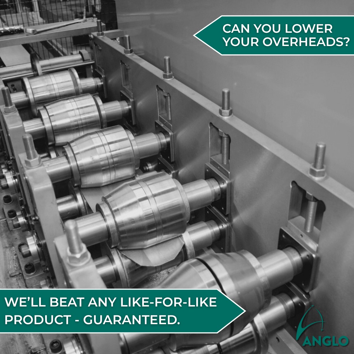 Could you lower your overheads? 

Whether you’re buying from a systems supplier or another steel roll former, we’ll beat them on any like-for-like product, guaranteed. 

anglometal.co.uk