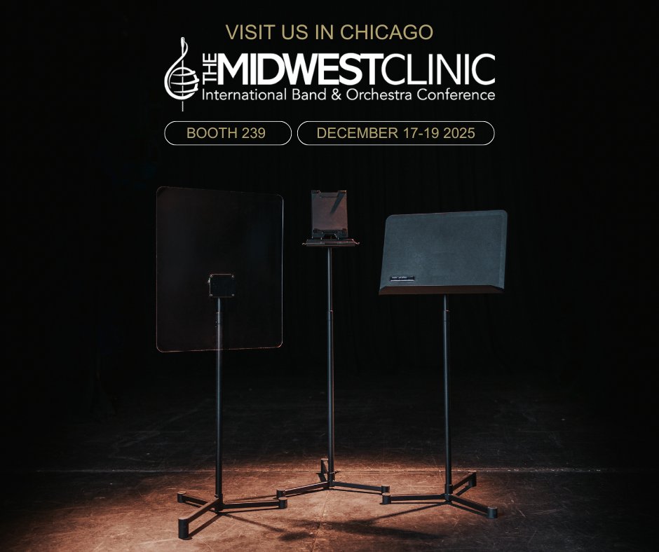 We are excited to announce we will be exhibiting at this year's Midwest Clinic!🎶

Visit us to explore our latest music stands, mic stands, tablet stands, and staging solutions.

🗺️ McCormick Place West, Chicago, <a href="/midwestclinic/">The Midwest Clinic</a>
📅17-19th December 2025
📍Booth #239

#MidwestClinic