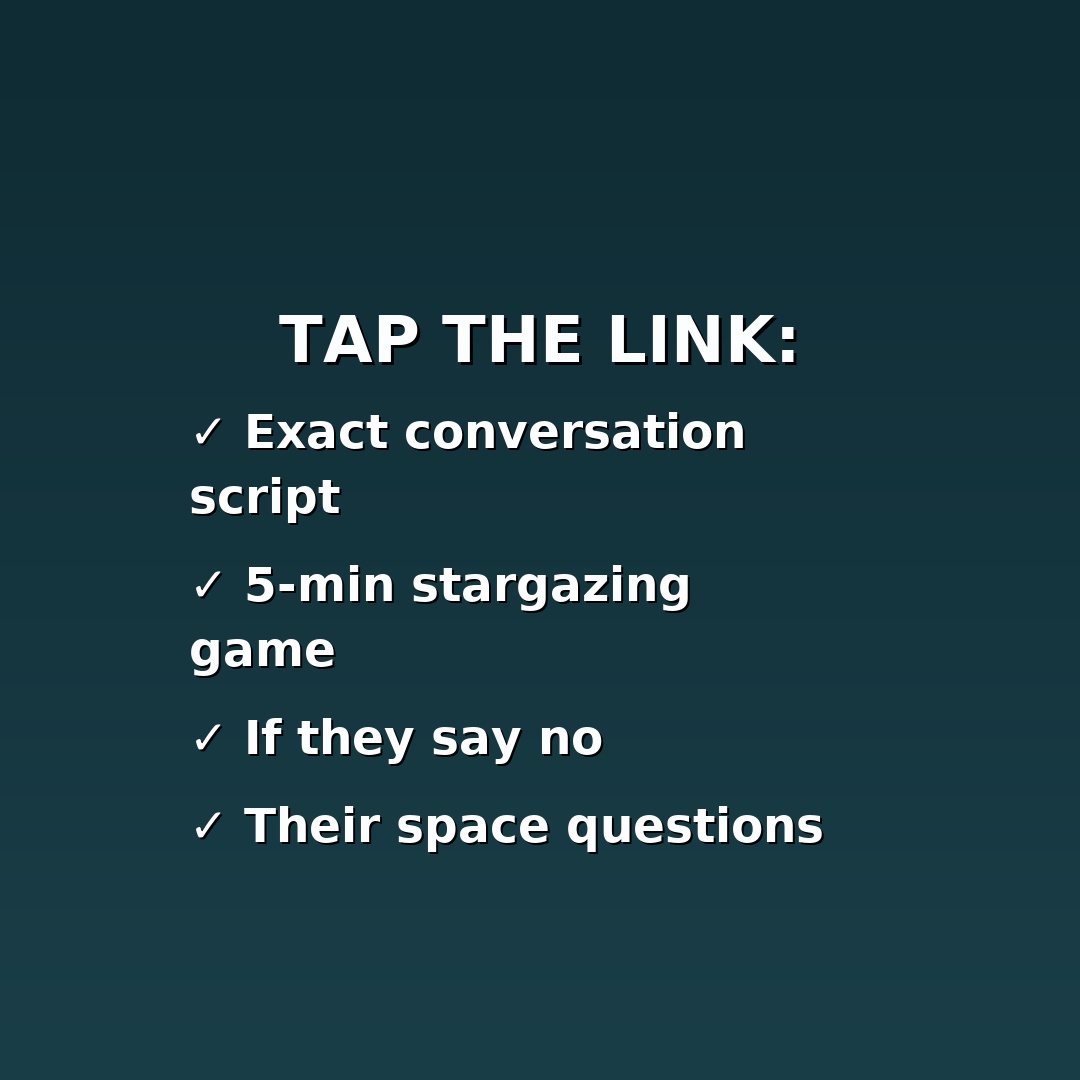 teachtappy's tweet image. Your kid's been on screens all day and Rob Mac's viral space videos are your escape route.

→ Exact script to say
→ 5-minute activity
→ Backup plans

Get the full lesson:
lessons.teachtappy.ai/rob-mac/index.…

#RobMac #ViralSpace #SpaceTok #Parenting #ScreenTime #TeachTappy