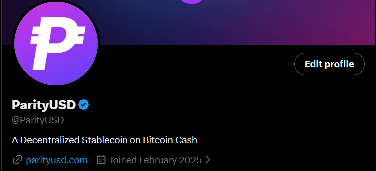 ParityUSD's tweet image. Now Verified on X 

We joined back in February, a few months before the first public mention of a PUSD stablecoin on CashTokens 👀

Now we&apos;re counting down the day to launch