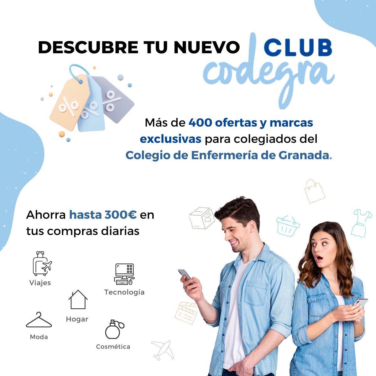 codegraes's tweet image. 💥 Te presentamos CLUB CODEGRA, tu nuevo portal exclusivo de descuentos para colegiados de @codegraes 

Disfruta de cientos de ofertas en ocio, tecnología, viajes, moda y mucho más.

👉 ¡Ya puedes registrarte y comenzar a disfrutar!

👩🏼‍💻 Más información codegra.es/p/1790/conteni…