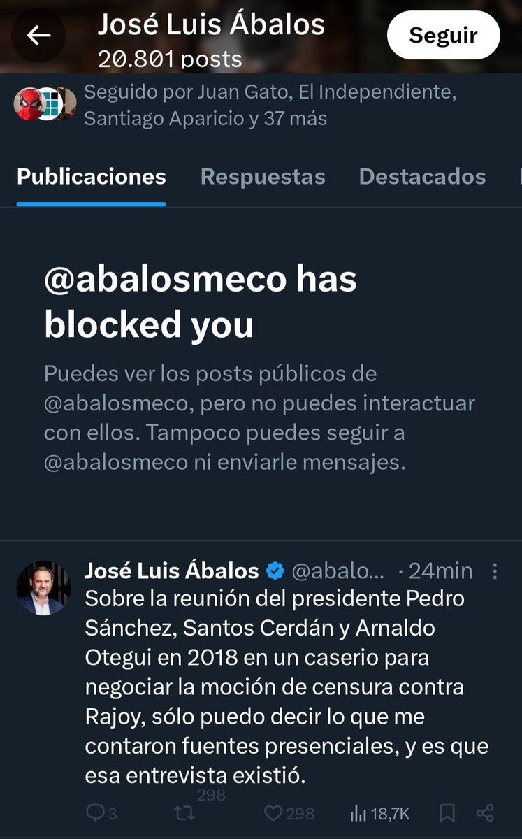 Este bloqueo tampoco me lo esperaba.