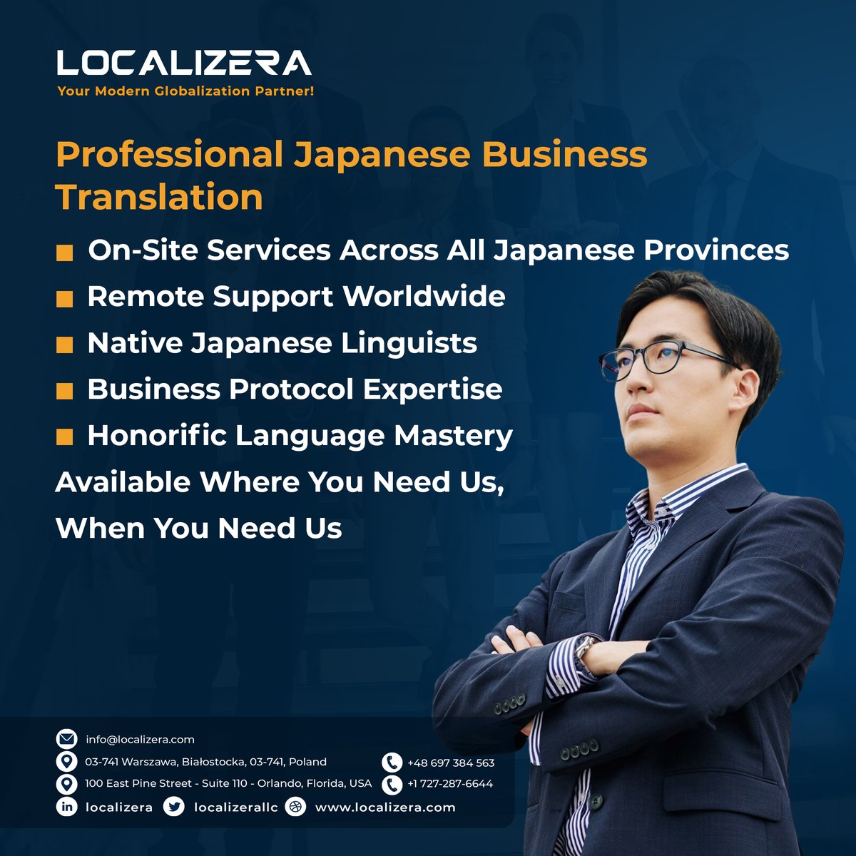 localizerallc's tweet image. From Tokyo to Osaka, Kyoto to Hokkaido, we&apos;re available wherever your business needs us with expert Japanese translations. 
Whether you&apos;re negotiating contracts, conducting business meetings, or managing corporate communications, we&apos;re here to support you!
shorturl.at/qQcsQ