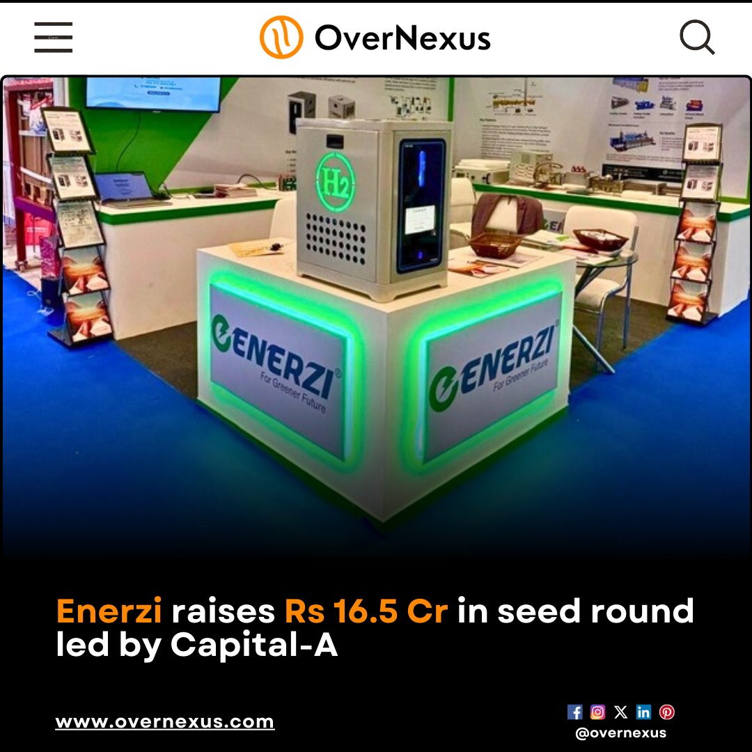 overnexusbiz's tweet image. Enerzi raised Rs 16.5 crore in a seed round to expand manufacturing and teams, accelerating its microwave plasma-based methane-to-hydrogen platform and carbon nanopowder applications in various industries.

#OverNexus #EnerziFunding #SeedRoundSuccess #CapitalAInvestment #Startup
