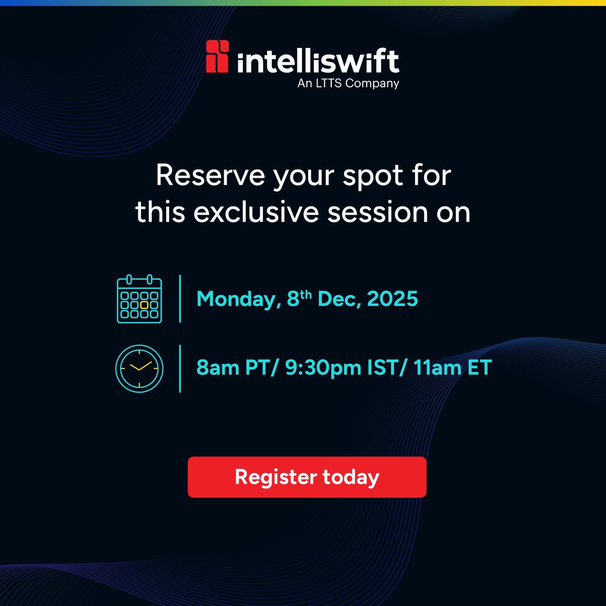 Intelliswift's tweet image. Join our Virtual Fireside Chat: “Authentic Leadership in the Digital Era” with Dr. Marry Gunaratnam, SVP IT at @NorthernCU , Top 40 Under 40 &amp;amp; Global Power Leader 2025.

👉 Register now:  intelliswift.zoom.us/webinar/regist…

#WomenInLeadership #AuthenticLeadership #DigitalEra