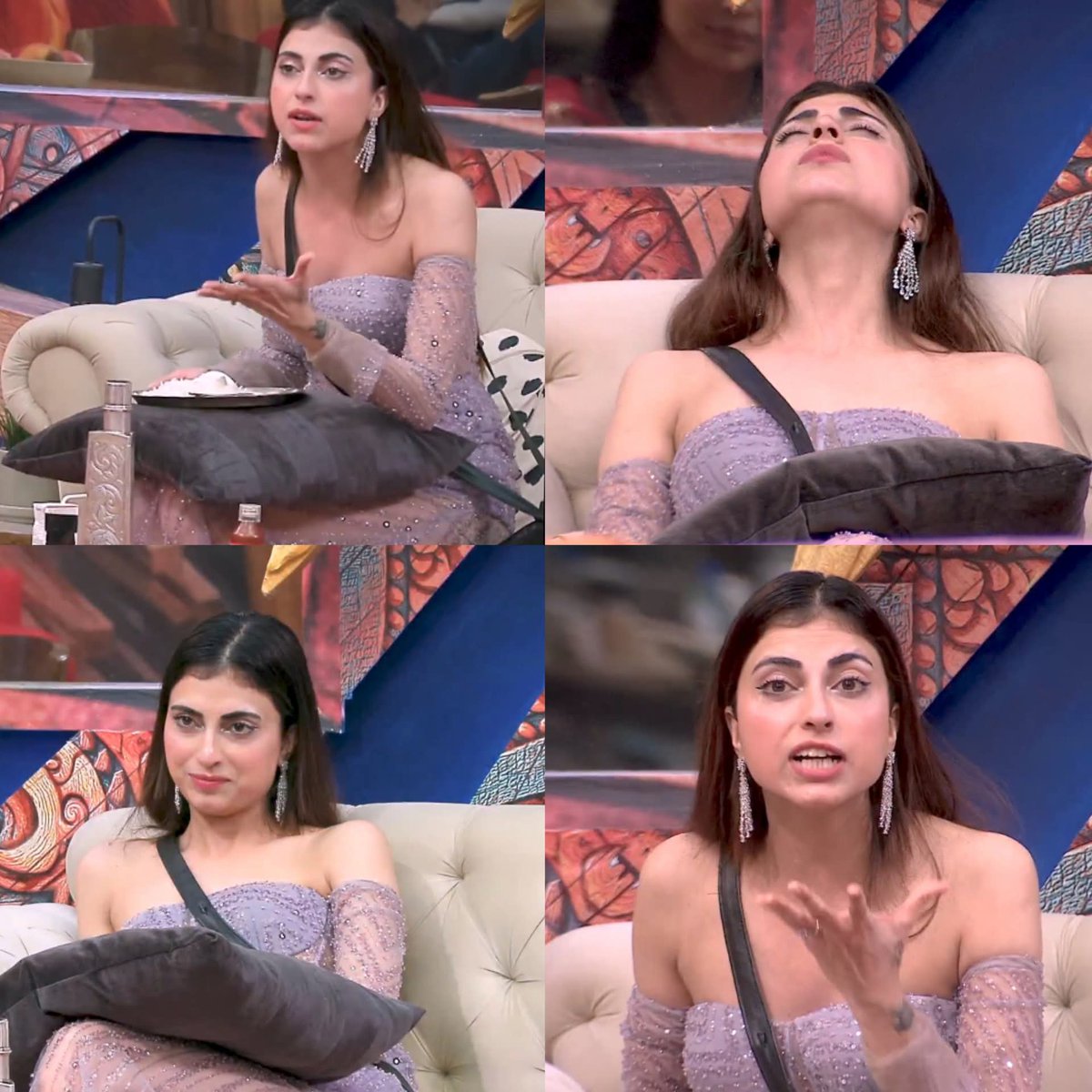 sush_3006's tweet image. Farhana’s bold anger paired with that killer dressing is giving major #styleicon vibes – the whole house just lit up! ✨

#BiggBoss19 #BB19
