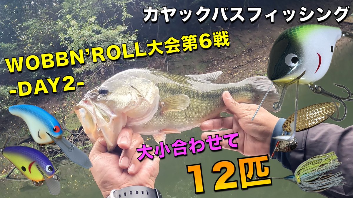 hakusailureshop's tweet image. YouTubeに新しい動画をアップいたしました！
Q DIVEが大活躍のWOBBN&apos;ROLL大会DAY2です！
白菜のカヤックバスフィッシング#192 大会6戦目12匹釣ってウェインへ！ youtu.be/CVchw1DpcKU?si…
