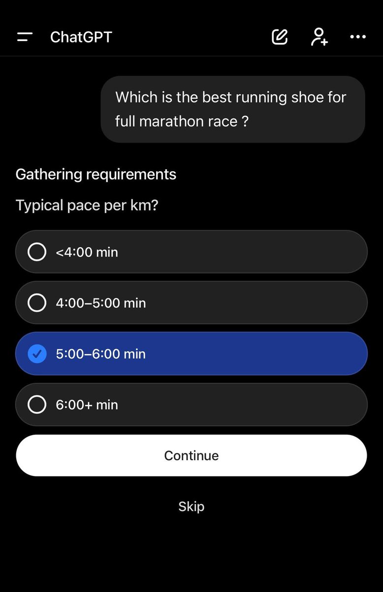 codemanbd's tweet image. 🛍️ নতুন ChatGPT Shopping Research ফিচার: আপনার  পার্সোনাল Buying অ্যাসিস্ট্যান্ট,
এখন শুধু আপনার চাহিদা বলে দিন: যেমন: “ফাস্ট রানিং এর জন্য রোড ম্যারাথন সু, ৩০০ ডলারের নিচে”, বা “গেমিং ল্যাপটপ under $1000”, ChatGPT নিজেই ডিপ রিসার্চ করে পারফেক্ট প্রোডাক্ট-গাইড তৈরি করবে।
#ChatGPT