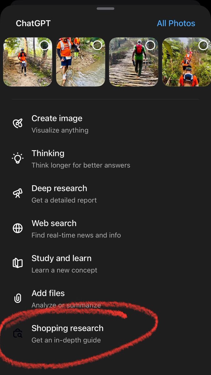 codemanbd's tweet image. 🛍️ নতুন ChatGPT Shopping Research ফিচার: আপনার  পার্সোনাল Buying অ্যাসিস্ট্যান্ট,
এখন শুধু আপনার চাহিদা বলে দিন: যেমন: “ফাস্ট রানিং এর জন্য রোড ম্যারাথন সু, ৩০০ ডলারের নিচে”, বা “গেমিং ল্যাপটপ under $1000”, ChatGPT নিজেই ডিপ রিসার্চ করে পারফেক্ট প্রোডাক্ট-গাইড তৈরি করবে।
#ChatGPT